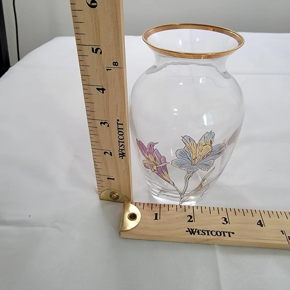 J G Durand Cristal D'Arques Crystal Enamel Lily 5